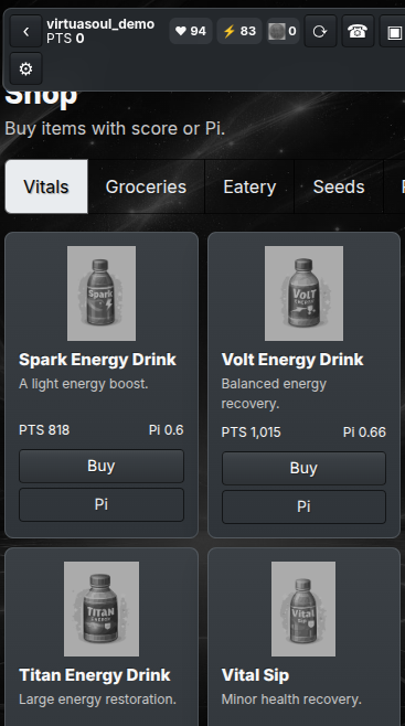 VirtuaSoul shop